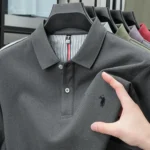 100% pure cotton summer new fashionable men's shortsleeved luxury customized business polo shirt exquisite embroidery Tshirt top - Image 10