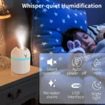 Ultrasonic Aroma Diffuser & Humidifier, Cool Mist Essential Oil Diffuser with Color Changing Night Light, 300ml Large Capacity