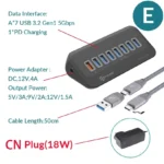 PHIXERO USB 3.2 Docking Station Hub 10Gbps Splitter Switch Dock Multi Port SD Card Socket Type C Gen2 for Surface PC Laptop 3.0 - Image 12