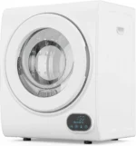 High - end 110V 850W Front Load Laundry Tumble Dryer with Stainless Steel Tub & LCD Touch Panel for Apartment, Dorm