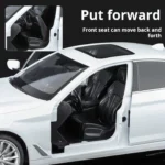 Officially authorized BMW 560 18 Scale Diecast car Model Toy with Sound &Light Pull Back Boys Gift collectible ornaments