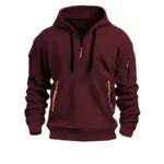 New Men’s Zip-Up Color Block Hoodie with Casual Stylish