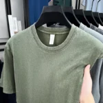 American Style Retro Heavyweight Solid Color Short Sleeved T-shirt Men Women Summer Street Trendy Washed Old Oversized Clothes - Image 11
