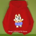 Kids Bluey Hooded Sweatshirt Fall Winter Warm Soft Pullover Comfortable Playwear for Boys Girls - Image 21