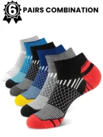 12Pairs High Qualit Athletic Socks Men's Ankle Socks Running Cyclling Waist Honeycomb Design And Firm Sports Leisure Socks Gifts - Image 9