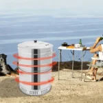 Portable Charcoal Grill BBQ 16 Inch Smokeless Vertical Rotating Kebabs Machine for Camping Backyard Picnic Patio 50 Skewers - Image 4