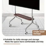 Stainless Steel Rolling Floor Mobile TV Stand for 32-75 Inch LCD LED Screen TVs TV Cart Holds up to 110Lbs Max VESA 600x400mm - Image 5