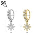 ZS 1 Piece 20G Trendy Hoop Nose Rings Women Moon Star Flower Pendant Septum Piercing Ear Helix Cartilage Piercings Jewelry 8MM - Image 11