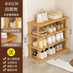 Vertical Shoe Rack – Tall Narrow Shoe Rack Organizer for Small Spaces, Bamboo Shelf for Entryway, Closet, Corner, Doorway