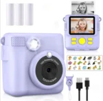 kids camera instant print 1080P Portable Kids Camera with  32GB Card3 and Rolls Photo Paper , Perfect Gift for Toddlers - Image 9