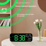 Digital Alarm Clock Temperature and Date Week Display Night Mode Table Clock Voice Control 12/24H Electronic LED Alarm Clocks - Image 4
