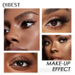 QIBEST 4D Black Mascara Waterproof Lengthening Curling Eye Lashes Rimel Mascara Silk Fiber Women Mascara Extra Volume 5g Makeup