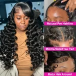 40 42 Inch Loose Wave 13x6 HD Lace Frontal Wig Human Hair Brazilian Loose Deep Waves Curly Wigs Lace Front Wigs For Women - Image 5