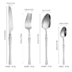 4/6/16/24pcs  Silver stainless steel cutlery Steak knife and fork dessert spoon spoon and teaspoon Home restaurant cutlery set