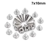 200/10PCS Double Caps Silver Rivets Cone Studs Punk Round Cone Spikes for Shoes Bags Clothing Garment Nail Rivet DIY Sewing Tool - Image 7