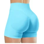 Summer High Waisted Yoga Shorts Fashionable and Sexy Running Fitness Pants Solid Color Yoga Leggings - Image 19