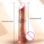 Wearable Realistic Strapon Dildo Skin Testicles Sliding Anal Vagina Sexy Adult Masturbation - Image 13