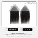 100% Human Hair Hairpiece Sideburns Toupee Forehead Patch Invisible Seamless Ultra Thin Skin PU Men's Hairline Sideburn Patch - Image 17