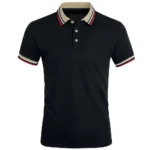 Men Summer Solid Casual Office Breathable Cotton Polo Shirt Fashion Brand Male Business High Quality Striped Short Sleeve Top