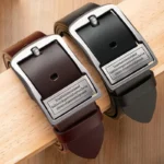 New in Luxury Leather Men's Belt Fashion Metal Alloy Pin Buckle Adult Casual Business Waist Strap for Jeans - Image 3