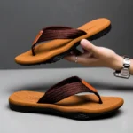 Men's Flip-Flops Waterproof Non-Slip Soft Sole Comfortable Slip-On Sandals - Image 3