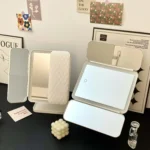 Trifold Makeup Mirror LED Lights Dorm Dressing Mirror Beauty Light up your fill light with Smart Complementary Makeup Mirror out - Image 2