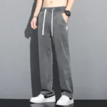 Lyocell Casual Trousers Summer Thin Men's Baggy Jeans - Image 9