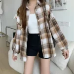 Plaid Shirt Women Fashion Autumn Long Sleeve