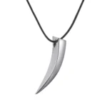 Punk Hip Hop Stainless Steel Crescent Tooth Spike Pendant Necklace Men Women Fashion Wolf Tooth Chain Necklace Jewelry - Image 6