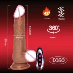 Realistic Dildo Telescopic Vibrator Sexy Adult Vagina Masturbation Female Male Anal - Image 12