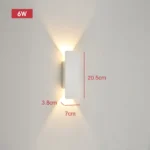Outdoor Waterproof Wall Lamps Strip Aluminum Wall Lights 18W LED Black Wall Lamp Bedroom Exterior Outdoor Lighting Fixtures - Image 14