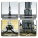 555PCS The Burj Khalifa Tower Of Dubai Building Blocks World Famous Architecture Bricks City Street View Toys Gifts For Children