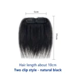 10cm Hair Bangs for Mens Clips in Real Hair Bang Cover High Forehead 100% Human Hair Bangs Fringe Extension for Volume - Image 5