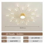 Creative Fan Shaped LED Ceiling Lamp Modern Living Room Light Home Decor Dining Bedroom Kids Room Interior Ceiling Pendant Lamp - Image 8