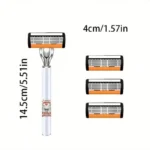 Classic Men's Razor 72 Ultra Sharp Blades Durable Progressive Design Safe Smooth Painless Shaving 2Non Slip Handles Holiday Gift - Image 5