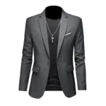 Boutique Fashion Solid Color High-end Brand Casual Business Men's Blazer Groom Wedding Gown Blazers for Men Suit Tops Jacke Coat - Image 12