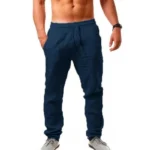 Men's Cotton Linen Pants Male Autumn New Breathable Solid Color Linen Trousers Fitness Streetwear S-3XL - Image 8