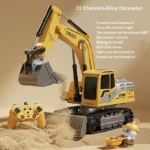 Alloy Remote Control Excavator Toy Car with Lights Sound Effect Electric Excavator Automobile Engineering Vehicle Children Gifts - Image 11