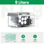 Alpicool NL9 9L Portable Refrigerator 12V/24V Small Car Fridge 100V~240V AC Electric Cooler Plug in Mini Freezer for Camping - Image 7