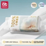 100% Cotton Dry Wipes Sensitive+ Newborn Baby Wipes, 3-In-1 Cleans Cares Protects Unscented Hypoallergenic Thick Facial Towels