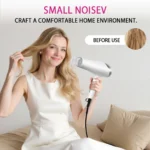 Foldable Fast Drying Hair Dryer with Diffuser for Curly Hair, Nozzle , With Hot/Warm/Cold Wind, 2 Speed Control Gentle And Safe