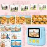 kids camera instant print 1080P Portable Kids Camera with  32GB Card3 and Rolls Photo Paper , Perfect Gift for Toddlers - Image 4