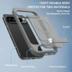 Invisible Bracket Stand Holder for Magsafe Case For Google Pixel 10A 9 10 Pro XL Magnetic Wireless Charge Slim Matte Hard Cover - Image 2