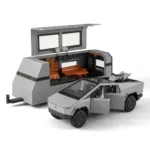 1:32 Tesla Cybertruck Pickup Trailer Alloy Car Model Diecast Metal Toy Off-road Vehicle Truck Model Sound & Light Kids Gifts