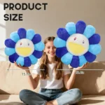 Aesthetic Sunflower Plush Pillow Cute Flower Stuffed Cushion Rainbow Floral Decorative Pillow Office Chair Back Pillow Decor - Image 3
