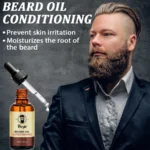 3pcs Men Natural Beard Care Oil Moisturizing Smoothing Facial Hair Care Tools Gentlemen Whiskers Oil Conditioner and Volumizing - Image 2