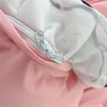Pink Duvet Cover Queen Size, Ruffle Beddding Set with Bowtie, 3 Pieces Comforter Cover Set with Zipper Closure, Girl Bedding wit - Image 4