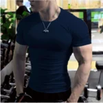 t-Shirt Casual Soild White t Shirts Men Short Sleeve - Image 8