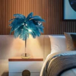 Modern Nordic Ostrich Feather Floor Lamp, Living Room, Dining Bedroom, Study Desk Interior Decoration LED Lighting - Image 9