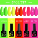 LILYCUTE 4/5Pcs/Set 7ML Nude Pink Gel Nail Polish and Translucent Jelly Nail Art Gel Semi Permanent Soak Off Design Manicure Set - Image 21